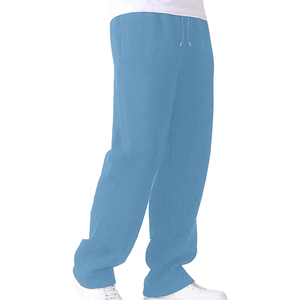 Men's Sporty Casual Baggy Loose Fit Wide Leg <b>Trousers</b> <b>Elastic</b> <b>Waist</b> Acid Wash Polyester/Cotton Lightweight Breathable - Product Image 2