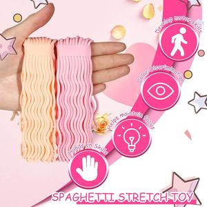 Set di 6 Giocattoli Sensoriali a Forma di Spaghetti Elastici, Regali Educativi per Bambini, Cubi Antistress - Product Image 3