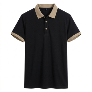 เสื้อเชิ้ตผู้ชายผ้าถักเนื้อแน่น ใส่สบายสำหรับฤดูร้อน ระบายอากาศได้ดี สไตล์ลำลอง ปักโลโก้ตามสั่ง รับผลิตแบบ OEM ขายส่ง - Product Image 2