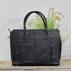 Bohemian Dressy Genuine Leather Handbag for Women Handcrafted Floral Design <b>ZIP</b> Closure Portable Cowhide Floral Pattern <b>Wallet</b> - Product Image 2