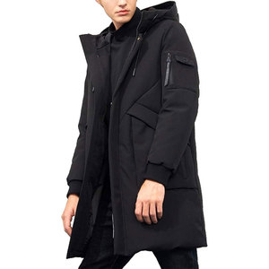 Men’s Winter Parka Long Hooded Puffer Jacket Water-Repellent Windproof Thick Insulated Padded <b>Coat</b> for Cold Weather Outdoor Wear - Product Image 1