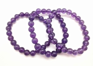 Hot Sale Premium Grade Feng Shui Amethyst <b>Crystal</b> Beaded <b>Bracelet</b> Handmade Eco-Friendly 8mm Women's Men's Natural Healing Stone - Product Image 3