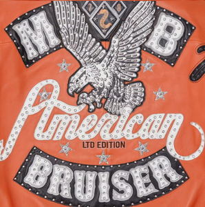 ODM Custom Leather Bomber <b>Jacket</b> Streetwear <b>Rhinestone</b> Embroidery Patchwork Genuine Leather Avirex Style <b>Jackets</b> Manufacturers - Product Image 3