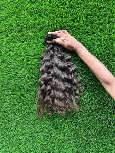 Lots de Cheveux Humains Vierges Indiens Lisses Naturels Remy Double Drawn Pointes Épaisses 12-32 Pouces Noir Naturel Vente en Gros - Product Image 2