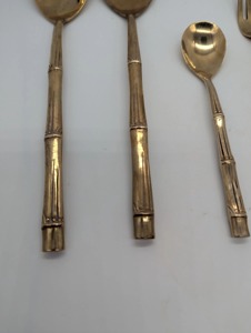 Couverts classiques en laiton pour la maison et la cuisine, vaisselle de table de haute qualité, kits de fournitures jetables pour les fêtes - Product Image 4