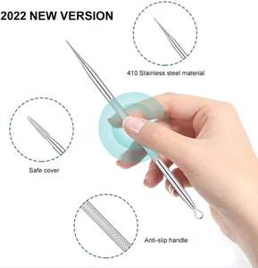 Extractor de Puntos Negros Profesional de Doble Punta de Acero con Alto Contenido de Carbono, Herramienta para Eliminar Acné para Uso Facial, Marca UBI, Modelo UBI-2144 - Product Image 5