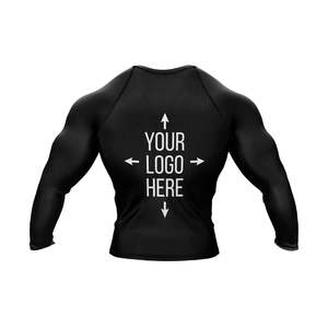 Custom Breathable <b>Long</b> MMA Private Label Compression Rash Guard Shirt UPF50 Protection Polyester/Nylon Silk Screen Printed 240g - Product Image 2