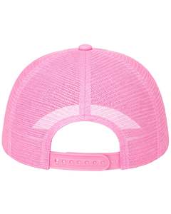 Casquette de baseball trucker rose personnalisable, dos en maille respirante, réglable avec fermeture snapback, vierge pour logo personnalisé, pour l'été et les activités de plein air, style décontracté - Product Image 4