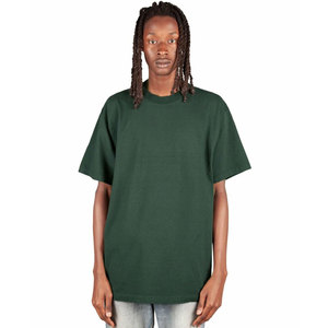 T-shirts amples pour hommes à col rond et manches courtes, en coton teint uni respirant, coupe décontractée, style streetwear, 220g - Product Image 5