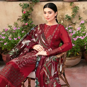 Ramsha Vol MASHAAL-8 Trois Pièces Élégant Pakistanais Designer Pelouse Brodé Panjabi Robe pour Adultes Femmes Indien Pakistanais - Product Image 4