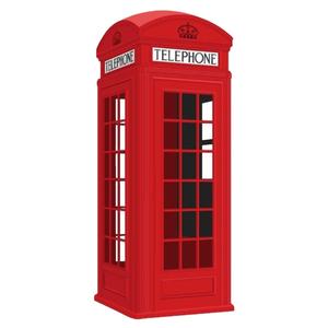 Cabina telefónica personalizada de Color rojo, artículo de decoración de boda, cabina telefónica de calle para exteriores ecológica de madera de bambú grande - Product Image 1