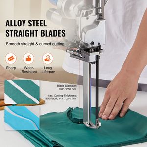 750W High Speed Industrial <b>Fabric</b> Cutter with 9.8\" Alloy Steel Blade New Condition Straight Knife Cloth <b>Cutting</b> <b>Machine</b> - Product Image 3