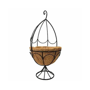 Maceta Colgante Decorativa de Metal Negro para Balcón, Patio o Interior - Maceta Ecológica para Jardín en Excelente Estado - Product Image 1