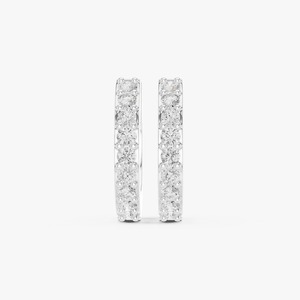 Pendientes de Aro Huggie de Oro Amarillo de 9K con Diamante Redondo Cultivado en Laboratorio de 0.324CT, Una Sola Hilera, Joyería OEM al por Mayor - Product Image 3