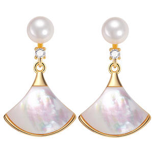 Pendientes de Perlas de Agua Dulce al por Mayor de Zhuji, Aguja de Plata S925, Estilo Beimu, Regalo de Alta Gama para Mejores Amigas, Diseño Elegante de Arete - Product Image 5