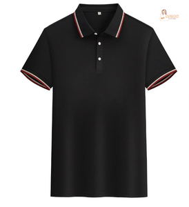 T-shirt décontracté pour homme de haute qualité, en polyester tricoté, à manches courtes, séchage rapide, avec impression personnalisée sur le devant, style golf de luxe - Product Image 1