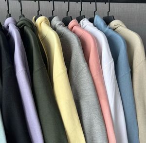 เสื้อสเวตเชิ้ตมีฮู้ดโอเวอร์ไซส์สำหรับผู้หญิง สีพื้น ผ้าถักผสมฝ้าย แขนปกติ สวมใส่สบายๆ ในฤดูใบไม้ร่วง มีกระเป๋า - Product Image 2