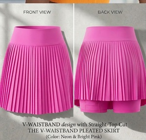 Women's High Waist Mini <b>Tennis</b> <b>Skirt</b> <b>Pleated</b> Design Spandex/Elastane Material Washable All Seasons - Product Image 5
