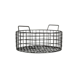 Set Of 3 Eco-Friendly Modern Black Finish Metal <b>Wire</b> Storage Basket Iron <b>Grid</b> Design Organizer Bin Kitchen Bathroom Office - Product Image 2