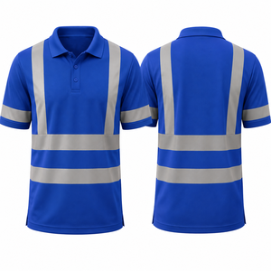 เสื้อโปโลสะท้อนแสงแบบหนาพิเศษสำหรับงานหนัก ระบายอากาศได้ดี ชุดทำงานเพื่อความปลอดภัย พร้อมแถบสะท้อนแสงความเข้มสูง สำหรับงานอุตสาหกรรม - Product Image 2