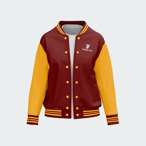 Chaqueta Varsity Unisex de Alta Calidad con Iniciales Personalizadas, Cuello Alto, Impermeable, Resistente al Viento, Ecológica, con Parche de Logotipo Personalizado - Product Image 3