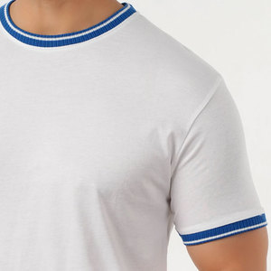Fabricante de Ropa, Camiseta con Cuello Acanalado, Corte Ajustado, Material de Jersey de Algodón de Alta Calidad, Color Personalizado, Ropa Casual, 250 g/m² - Product Image 5