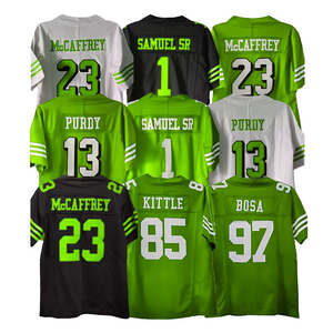 Camisetas deportivas de fútbol americano al por mayor, de malla, extragrandes, bordadas, de secado rápido, con técnicas de estampado y costuras. - Product Image 5