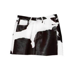 Jupe en cuir taille haute longue, design personnalisé de haute qualité, nouvelle jupe trapèze courte en similicuir pour femme - Product Image 2