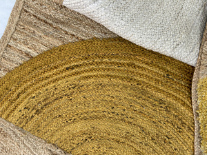 Alfombra Tejida a Mano de Yute Orgánico con Patrón Geométrico Bohemio, Ecológica, Antideslizante, 9x12 pies, Color Natural, para Cubrir el Suelo del Hogar - Product Image 6