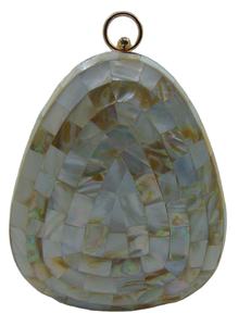 Pochette de Soirée de Luxe pour Femme, Sac à Main en Tissu avec Chaîne en Métal Nacre et Mosaïque de Pierres Géométriques, Cadeau de Mariage, Fermeture Éclair - Product Image 1