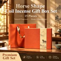 Encens en spirale, encens en bâtonnets avec coffret cadeau, favorise une relaxation profonde, apaise l'esprit et purifie l'espace de la chambre