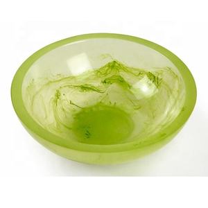 ชามเสิร์ฟเรซินที่ทันสมัยชามผลไม้สีเขียวเสจสำหรับบ้านโรงแรมร้านอาหารเครื่องใช้บนโต๊ะอาหารถ้วยสลัดทำจากเรซินเครื่องครัว - Product Image 1