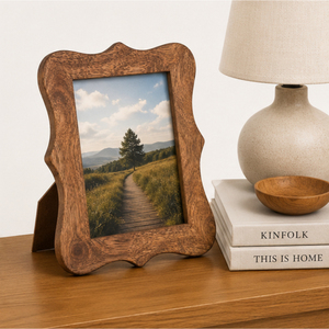 Wholesale Handcrafted Scalloped Wooden Photo <b>Frame</b> Custom <b>Vintage</b> Natural Wood <b>Picture</b> <b>Frame</b> for Tabletop Home Decor Supplier - Product Image 4