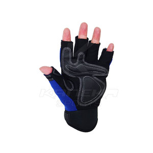Guantes de Ciclismo Transpirables de Medio Dedo en Cuero para Verano, Cómodos, con Correa Ajustable en la Muñeca para Largos Recorridos en Bicicleta y Ciclismo de Montaña - Product Image 5