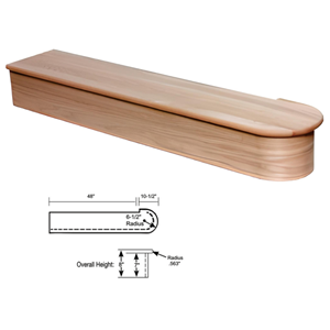 Marche d'escalier en chêne rouge durable au design minimaliste - Marche de départ 48 pouces pour escaliers de villas/écoles - Pièces d'escalier EFS Factory - Product Image 2