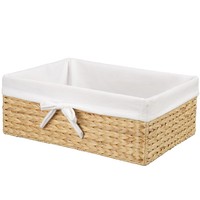Panier de rangement multifonctionnel en jacinthe d'eau naturelle fait main, durable, vintage, rustique, du Vietnam, pour la lessive - Vente en gros à prix abordable
