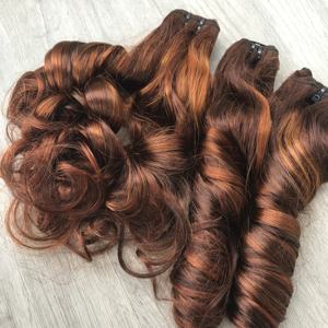 Extensiones de cabello humano crudo vietnamita virgen 100%, paquetes de trama alineados con cutícula rizada de primavera, nuevo Color de Piano, envío rápido - Product Image 6