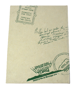Cuaderno de Papel Reciclado Hecho a Mano con Cubierta Dura de Lona Reutilizable, Multicolor, con Diseño de Aves Serigrafiado - Product Image 4