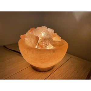 Lámpara de Sal Rosa del Himalaya Portátil Hecha a Mano, Cristal Natural, Decorativa, para Hogar, Spa, Relajación, Luz Cálida - Product Image 4