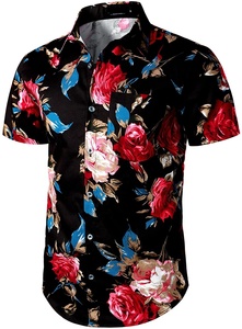 กางเกงขาสั้นผ้าคอตตอนของผู้ชาย,เสื้อแขนสั้นมีกระดุมครึ่งแขนสำหรับฤดูร้อนพิมพ์ลายฮาวายใหม่ปี2022 - Product Image 2