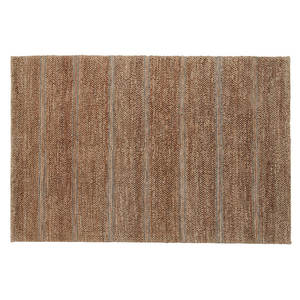 Alfombra a rayas para interiores tejida a mano, alfombra de suelo de fibra natural, producto de herramienta torneada - Product Image 6