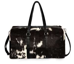 Sac de voyage en cuir à poils, fermeture éclair, style vintage, grande capacité, LHDB-0109 - Product Image 3