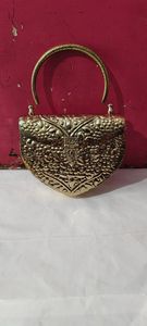<b>Silver</b> Plated <b>Clutch</b> With Handle Ethnic Floral Carvings For Weddings Evening Party Bags for Women Available At Wholesale Price - Product Image 2