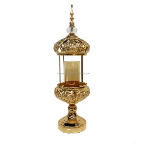 Porte-bougie en métal fait main de haute qualité, tendance, pour la décoration de table, avec des motifs torsadés pour la maison - Product Image 1