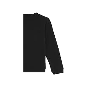 Sudadera de punto de algodón 100% para hombre, cuello redondo, forro polar, primavera, 240g, ecológica, transpirable, con estampado en relieve frontal, color liso. - Product Image 4