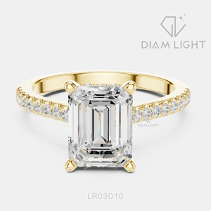 Bridal Engagement Wedding <b>Ring</b> for Women Jewelry Gift IGI Certified 2.09CT Emerald Cut Lab Grown Diamond <b>Ring</b> Set 14K White Gold - Product Image 3