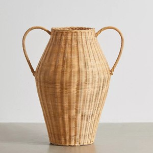 Vase en rotin naturel fait main, grande taille, pour branches de fleurs, pots dorés, décoration de sol et de table - Product Image 2