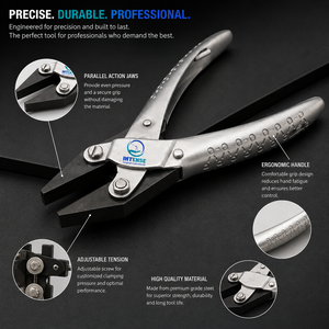 Pince de formage à action parallèle professionnelle en acier inoxydable pour bijoux, pince de précision à mâchoires parallèles - Product Image 2