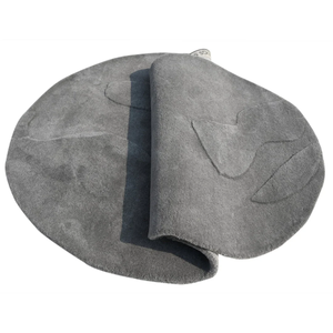 Tapis fait main gris infini, tapis moderne abstrait avec surface texturée pour salon, chambre, salle à manger, bureau - Product Image 3