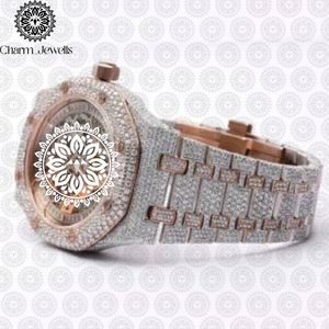 Reloj Mecánico de Lujo Charm_Jewells, Caja Irregular de 42 mm, Correa de Acero Inoxidable, Esfera de Cristal de Zafiro, Diseño Hueco, Unisex - Product Image 3